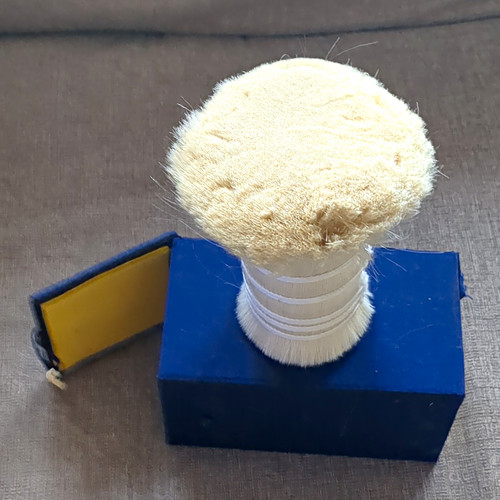 White shaving brush - shaving,