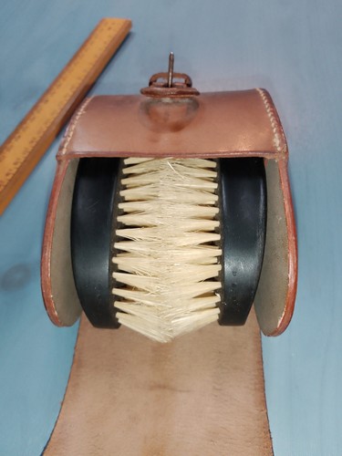 Vintage ebony clothes brushes - vintage,