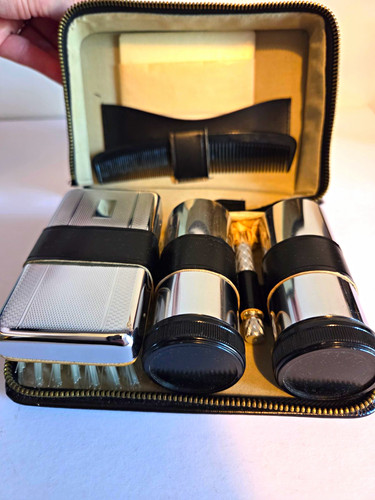 Travel shaving kit set black - set,
