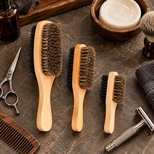 Natural boar bristle beard - boar,