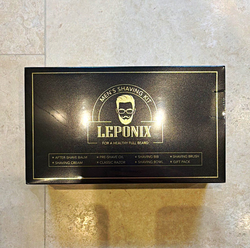 Leponix shaving kit - shaving, black/gold